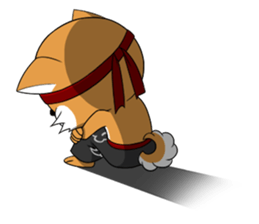 Shiba and Tanuki sticker #10913431