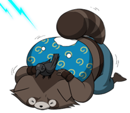 Shiba and Tanuki sticker #10913444