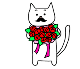 bearded cat sticker sticker #10914377