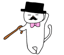 bearded cat sticker sticker #10914378