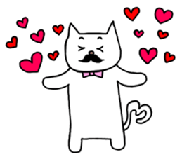 bearded cat sticker sticker #10914382