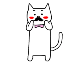 bearded cat sticker sticker #10914383