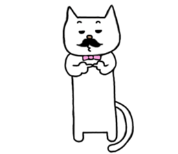 bearded cat sticker sticker #10914385