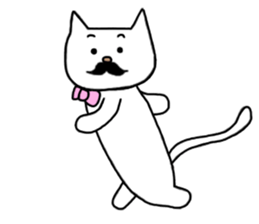 bearded cat sticker sticker #10914395