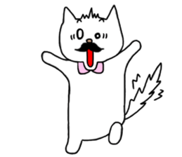 bearded cat sticker sticker #10914396