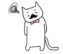 bearded cat sticker sticker #10914399