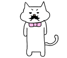 bearded cat sticker sticker #10914400