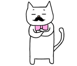 bearded cat sticker sticker #10914404