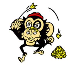 KNOCK OUT MONKEY sticker #10915199