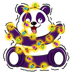 Funny Purple Babie-Panda
