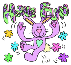 Pastel Bear&Bunny English ver. sticker #10916340