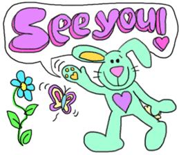 Pastel Bear&Bunny English ver. sticker #10916343