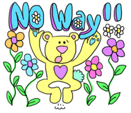 Pastel Bear&Bunny English ver. sticker #10916349