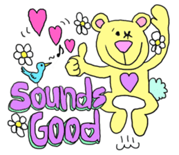Pastel Bear&Bunny English ver. sticker #10916350