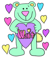 Pastel Bear&Bunny English ver. sticker #10916355