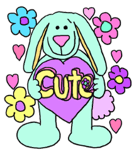 Pastel Bear&Bunny English ver. sticker #10916356