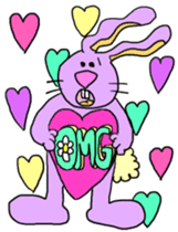 Pastel Bear&Bunny English ver. sticker #10916357