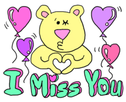 Pastel Bear&Bunny English ver. sticker #10916361