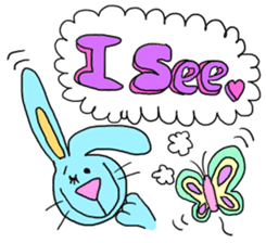 Pastel Bear&Bunny English ver. sticker #10916364