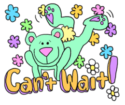 Pastel Bear&Bunny English ver. sticker #10916366