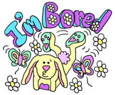 Pastel Bear&Bunny English ver. sticker #10916368