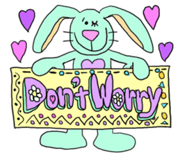 Pastel Bear&Bunny English ver. sticker #10916371