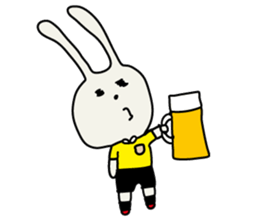 referee rabbit Sticker sticker #10917841