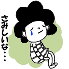 Stripe T-Shirt Afro Hair  No.2 sticker #10917961