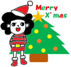 Stripe T-Shirt Afro Hair  No.2 sticker #10917975