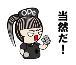 The Bijin3 of The Ope room-Black Version sticker #10919118