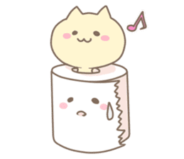 Toilet paper and the cat sticker #10919152