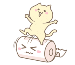 Toilet paper and the cat sticker #10919153