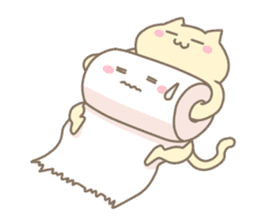 Toilet paper and the cat sticker #10919156