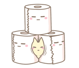 Toilet paper and the cat sticker #10919158