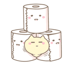 Toilet paper and the cat sticker #10919159