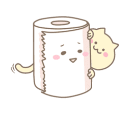 Toilet paper and the cat sticker #10919167