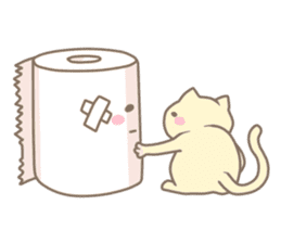 Toilet paper and the cat sticker #10919168