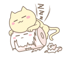 Toilet paper and the cat sticker #10919169