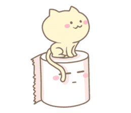 Toilet paper and the cat sticker #10919174