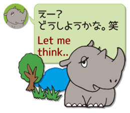 ANIMAL WORLD[English-Japanese Sentences] sticker #10919237