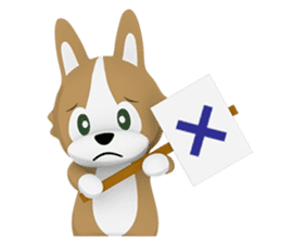 3D Pembroke Welsh Corgi Sticker sticker #10919937