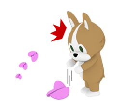 3D Pembroke Welsh Corgi Sticker sticker #10919942