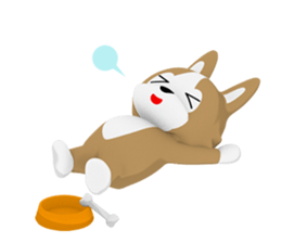 3D Pembroke Welsh Corgi Sticker sticker #10919943