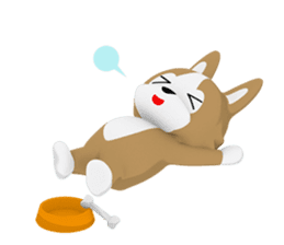 3D Pembroke Welsh Corgi Sticker sticker #10919943