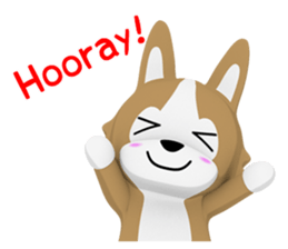 3D Pembroke Welsh Corgi Sticker sticker #10919945