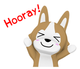 3D Pembroke Welsh Corgi Sticker sticker #10919945