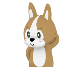 3D Pembroke Welsh Corgi Sticker sticker #10919946