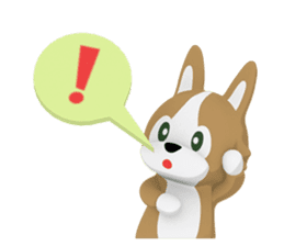 3D Pembroke Welsh Corgi Sticker sticker #10919948