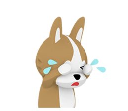 3D Pembroke Welsh Corgi Sticker sticker #10919952