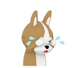 3D Pembroke Welsh Corgi Sticker sticker #10919952